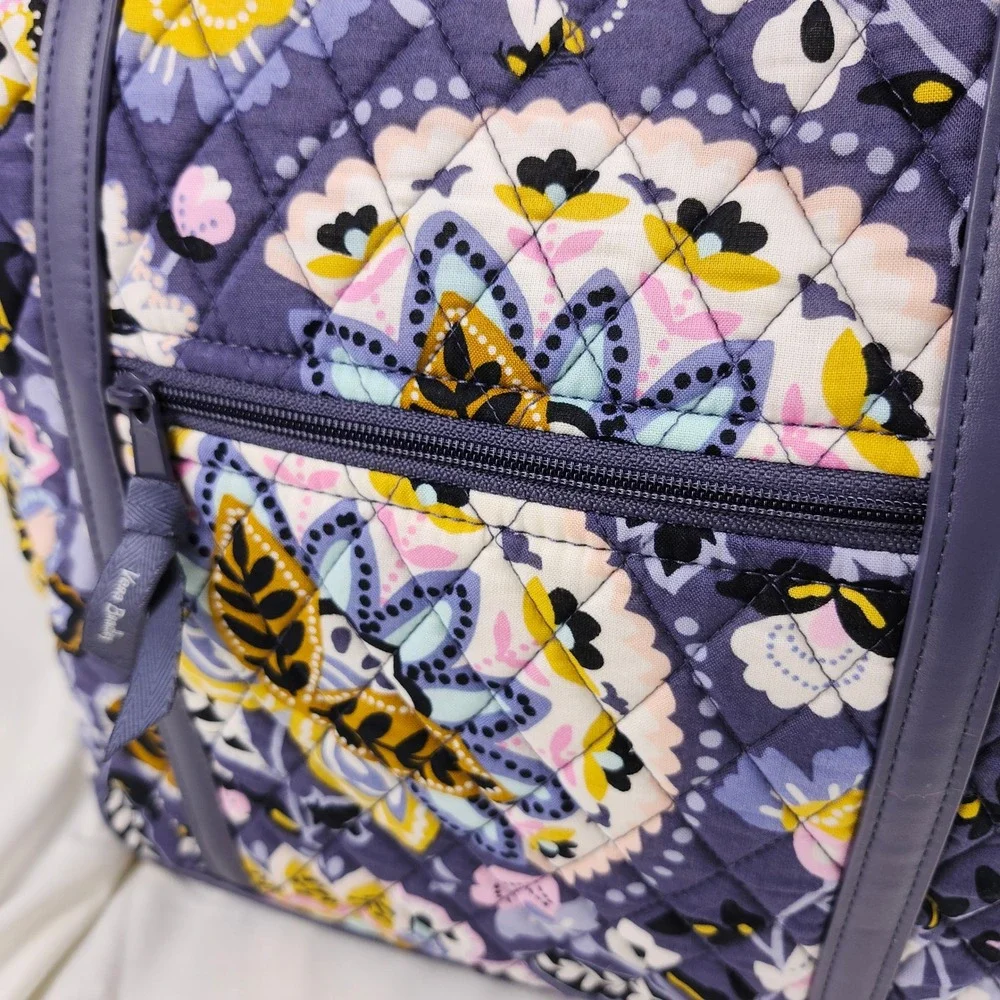 Vera Bradley Charmont Meadow Tote‎ Leather Handles Multi Color Floral